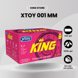 Bao cao su 001 XTOY siêu mỏng 0.01mm có gai bi nhiều gel kéo dài thời gian quan hệ