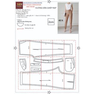 Rập giấy quần ống đứng mã 1652