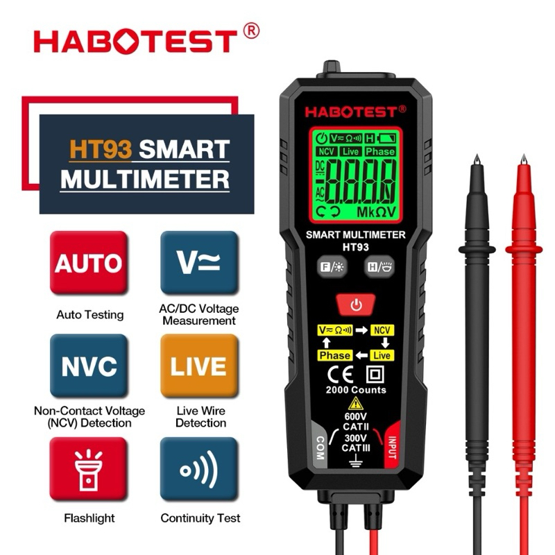 Đồng hồ đo vạn năng HT93 habotest đo được điện