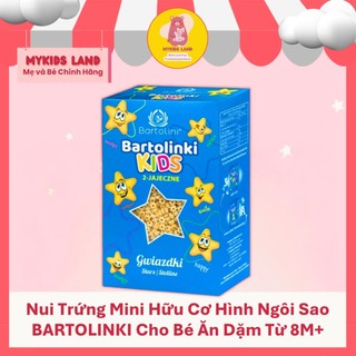[DATE T9.2026] Nui Trứng Mini Hữu Cơ Hình Ngôi Sao Nhí 2 Trứng Bartolini Ý Cho bé Ăn Dặm Từ 8M+ 250g