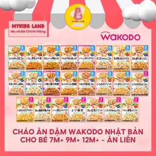 Cháo ăn dặm wakodo nhật bản cho bé 7m+ 9m+ 12m+ - cháo tươi ăn liền wakodo