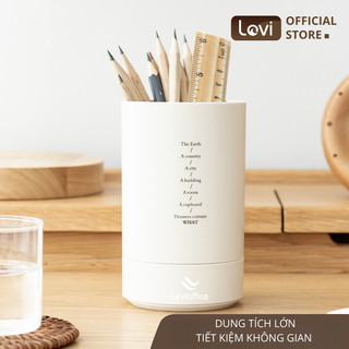 Cốc đựng bút 2 tầng để bàn LoviOffice 2361, khay đựng bút thiết kế đơn giản và hiện đại