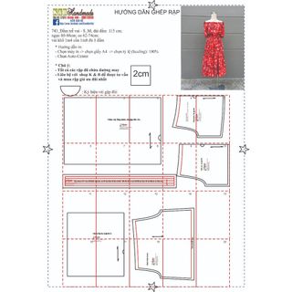 Rập đầm trễ vai tay lỡ 743 - giấy A0 (BẢN VẼ)