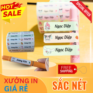 Sticker in tên bé - chống nước cao cấp - giá cực rẻ