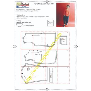 Rập áo bé trai - Rập giấy A0 mã B33 (BẢN VẼ)