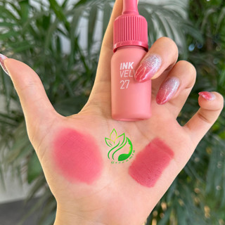 Son Ink  27 Strawberry Nude Hồng Đất Kem Lì Peripera Ink Velvet Lip Tint Mới Nhất 4g [CHÍNH HÃNG]