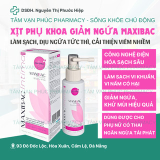  XỊT PHỤ KHOA  GIẢM NGỨA TỨC THÌ  MAXIBAC Cải Thiện Viêm Nhiễm Khử Mùi Hạn Chế Tái Phát Dùng Được Cho Mẹ Bầu 