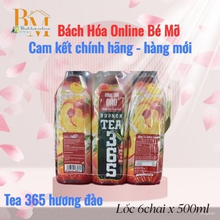 Lốc 6 chai trà đào tea 365 chai 500ml