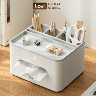 Khay đựng bút để bàn có ngăn giấy LoviOffice 2593, khay đựng đa năng - thiết kế hiện đại và sáng tạo