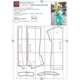 Rập giấy may đầm mã 54 - bản vẽ