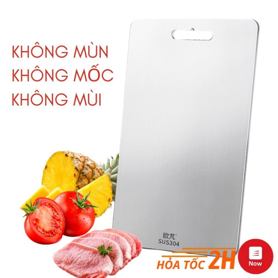 Thớt inox 304 cao cấp -  lau chùi và vệ sinh dễ dàng, không xước dăm không ăn mòn, nấm mốc độc hại - Bếp Của Hà