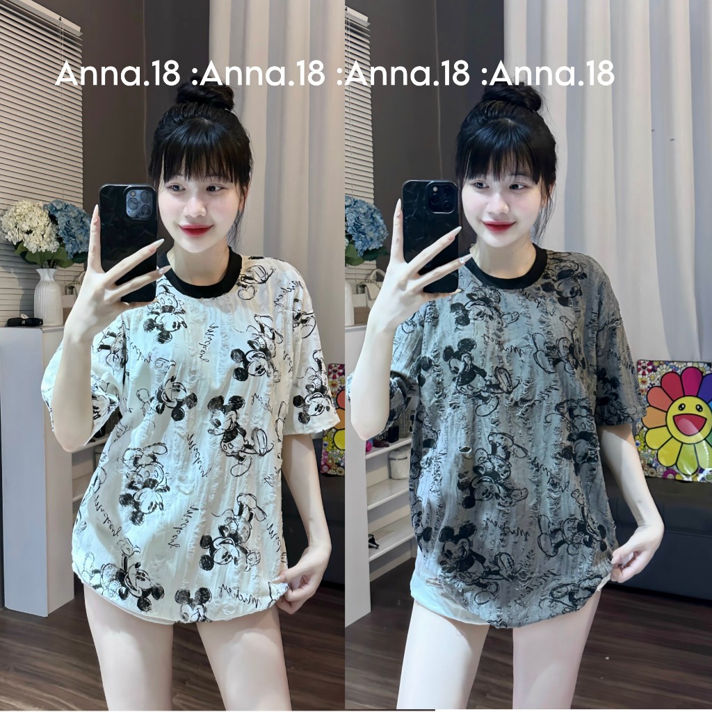 Áo phông xước 2 lớp form rộng dưới 68kg (micky) top nam nữ