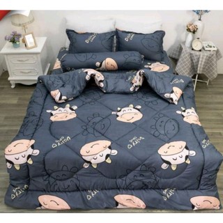Set Chăn phao bông dày ga gối cotton poly 5 món. Được chọn mẫu.mới nhất năm