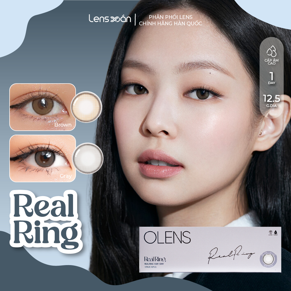 LENS 1 NGÀY tự nhiên LENS XOẮN kính áp tròng cận JENNIE BLACKPINK có viền tự nhiên OLENS REAL RING giá 1 đôi | BigBuy360 - bigbuy360.vn