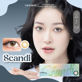 Kính áp tròng cận 1 ngày LENS XOẮN lens tự nhiên trong veo nhẹ nhàng xanh olive OLENS SCANDI OLIVE