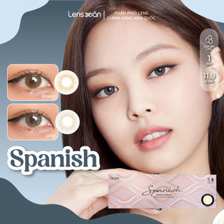 Kính áp tròng cận 1 ngày LENS XOẮN contact lens thời trang hàn quốc độ ẩm cao OLENS SPANISH