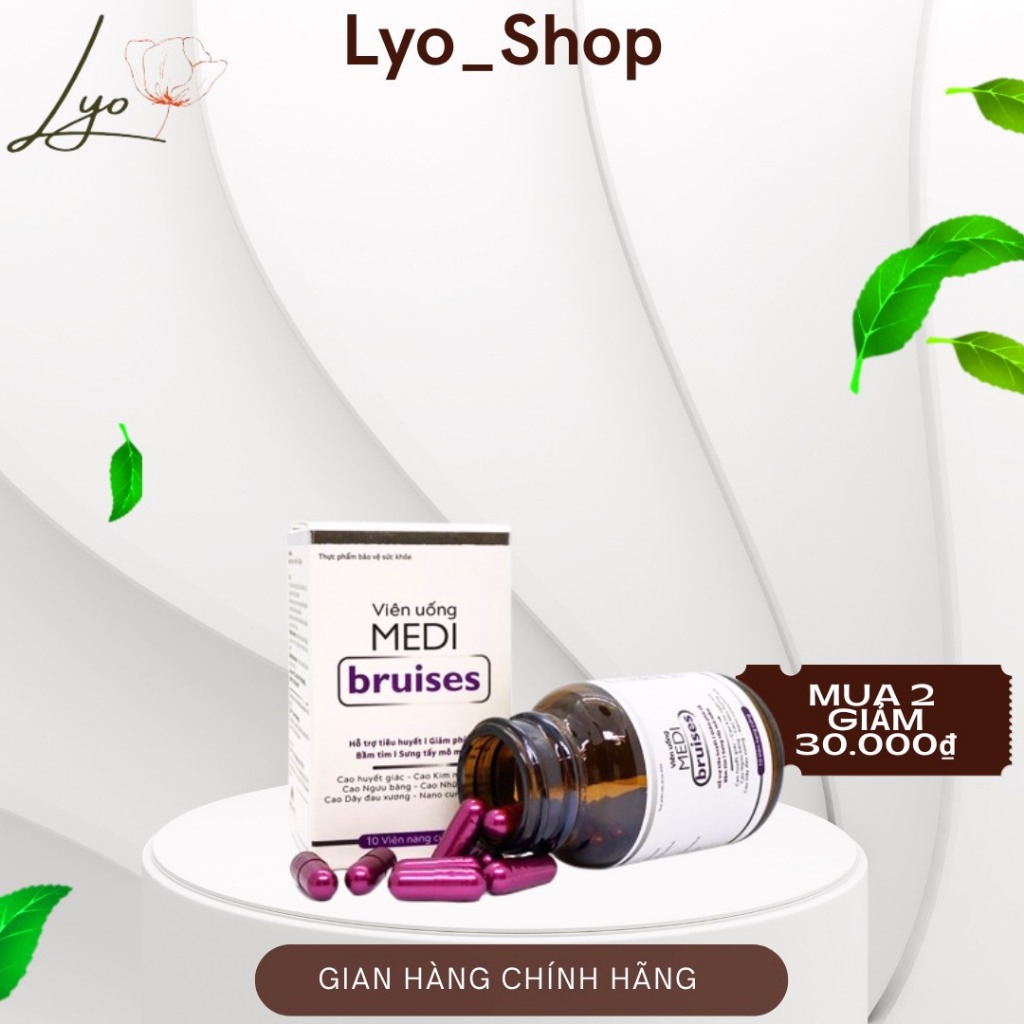 Viên uống hỗ trợ tiêu sưng, giảm v.iêm MEDI BRUISES Mediworld