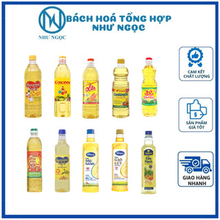 Dầu ăn 1 Lít - Cooking Oil/ Marvela/ Cái Lân/ Happi Koki/ Happi Soya/ Simply/Tường An
