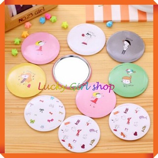 Gương Trang Điểm Tròn Mini Siêu Dễ Thương Bỏ Túi Tiện Lợi Phong Cách Hàn Quốc Đường Kính 7cm - Lucky Girl shop NHA TRANG