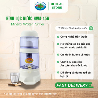Bình Lọc Nước Ohiama Mineral Water Purifier HMW-15A 15 Lit - Nấm Sứ Ceramic và Lõi Lọc 5 Tầng