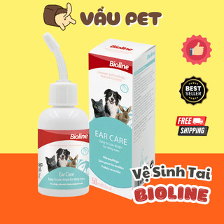Nhỏ Tai Cho Chó Mèo Ear Care Bioline 50ml - Vệ Sinh Tai Chó Mèo Làm Sạch Sâu Vẩu Pet Shop