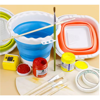 Xô Rửa Cọ Vẽ 3 Chức Năng Tiện Lợi Hàng Cao Cấp, Xô đựng nước rửa cọ vẽ