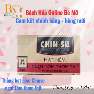Thùng 6 gói hạt nêm chinsu ngọt tôm thơm thịt gói 1,8kg hsd 2025