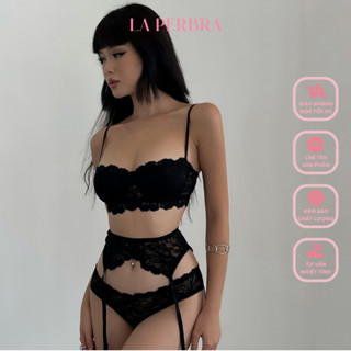 Bộ Đồ Lót Ren Nữ Gợi Cảm Bralette LA PERBRA Áo Bra Ren 2 Dây Áo Ngực Ren Có Gọng Mút Sexy Hebe