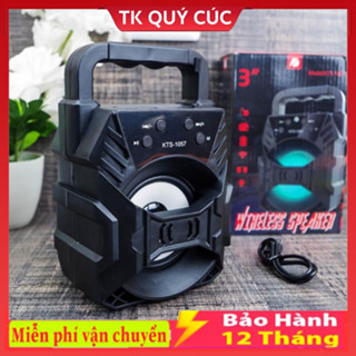 Loa Bluetooth mini xách tay KTS-1057 nhỏ gọn âm thanh siêu hay đèn led nhấp nháy Hỗ trợ cắm thẻ nhớ, USB0