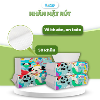 Khăn Khô Đa Năng Hanky Chất Liệu Viscose Thiên Nhiên Dạng Rút Tiện Dụng Kích Thước 20 cm x 20 cm.