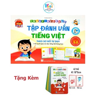 Sách bộ tập đánh vần tiếng việt cho bé tặng kèm thẻ học chữ cái ghép vần - tự tin vào lớp 1