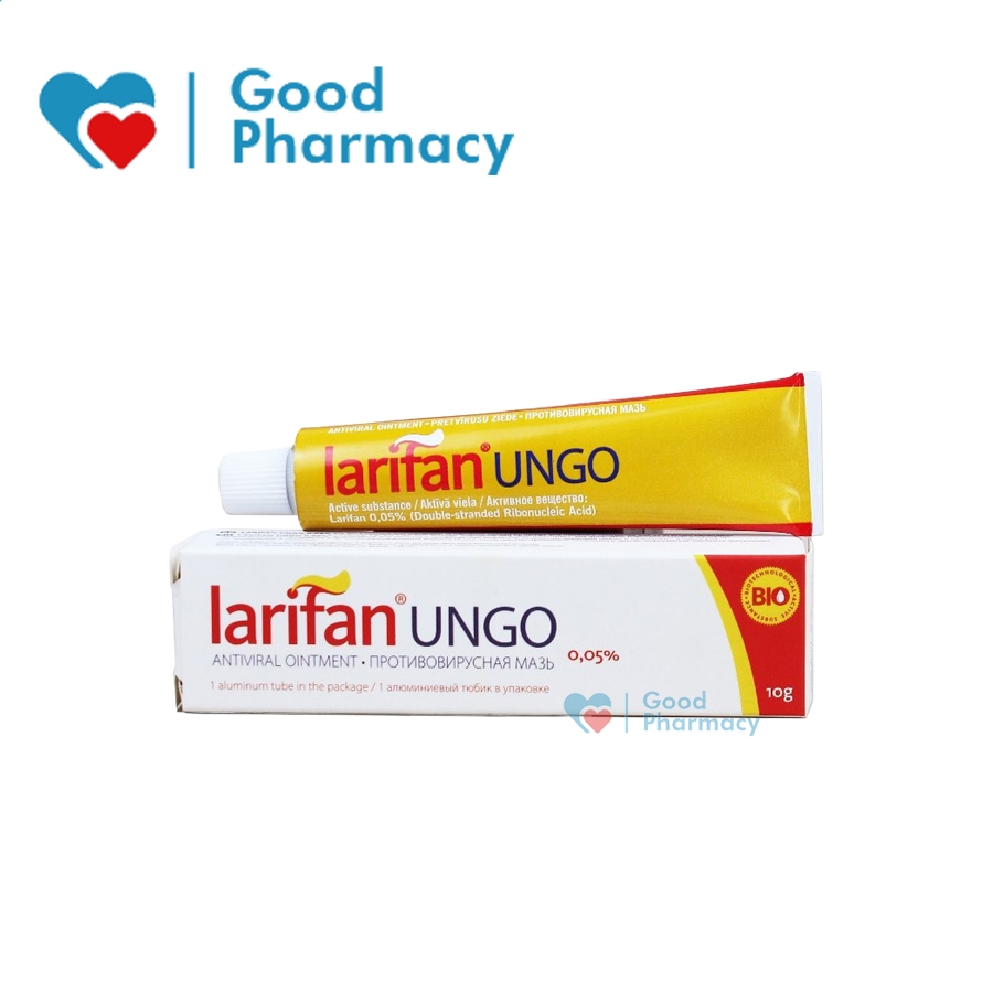 [CHÍNH HÃNG] Kem bôi Larifan Ungo sùi mào gà, herpes, zona, giời leo, mụn cóc sinh dục, dự phòng mụn rộp sau xăm môi