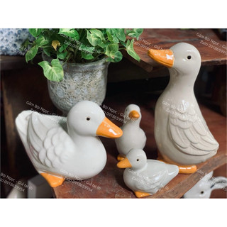 Vịt gốm lớn trang trí sân vườn - vịt thả vườn - gốm men ngọc đẹp - sang trọng - gốm xưa lái thiêu cho người hoài niệm