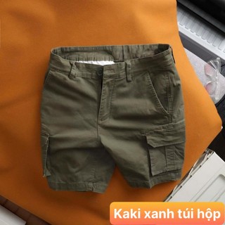 Quần short đùi kaki nam túi hộp màu xanh trơn cao cấp kiểu dáng thể thao lửng, quần sóc nam đẹp lavado 05 nhiều mẫu mới