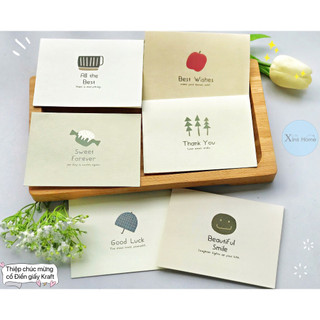 Thiệp Chúc Mừng Thiệp giấy Kraft Thiệp chúc Cổ Điển mừng sinh nhật ngày lễ