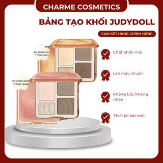 Bảng Phấn JUDYDOLL Bắt Sáng 4 Ô Highlight Tạo Khối Tự Nhiên Lâu Trôi Chống Nước Bền Mịn Cả Ngày 9g