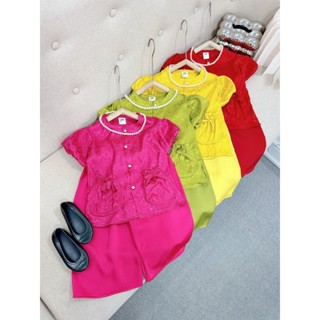  SÉT BỘ BÀ BA GẤM QUẦN LỤA KÈM VÒNG NGỌC BÉ GÁI 