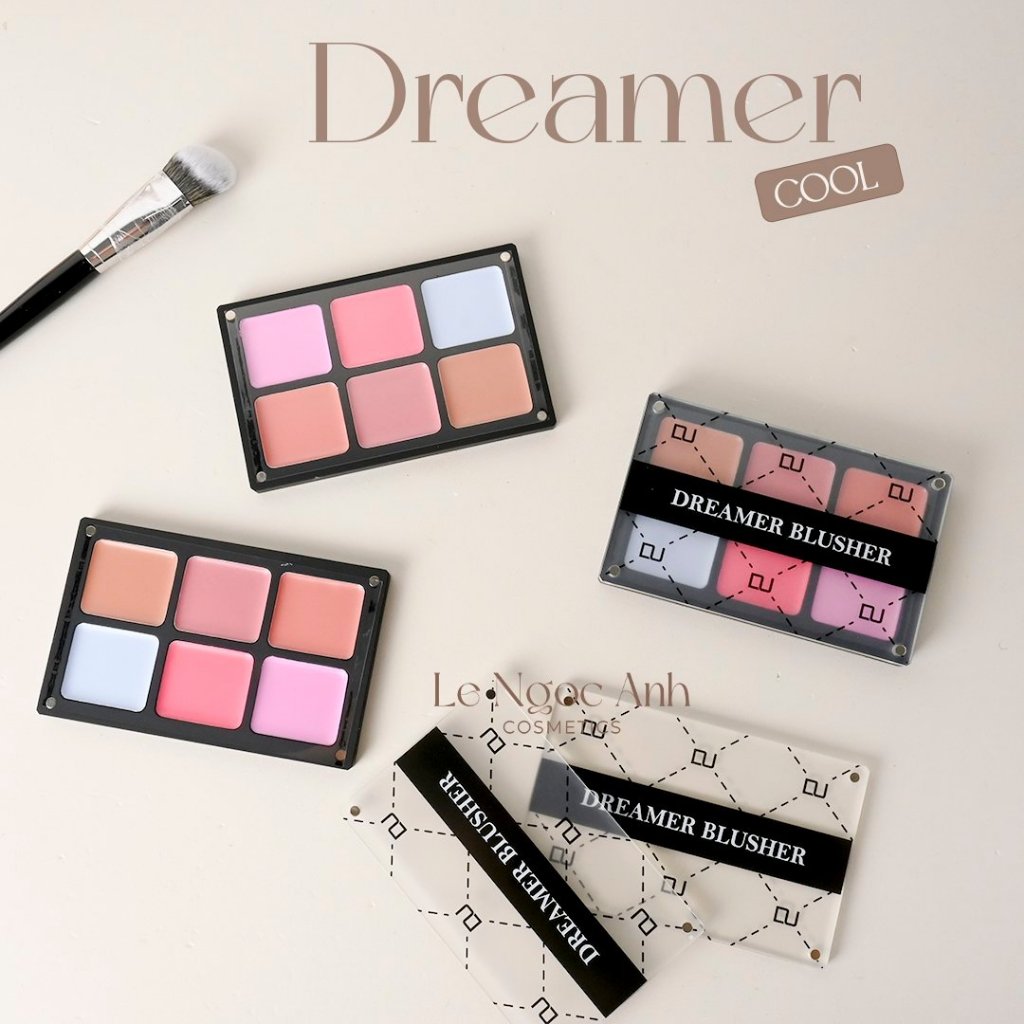 Bảng Má Hồng Kem Dreamer Blusher 6 ô (kèm cọ) - Cool