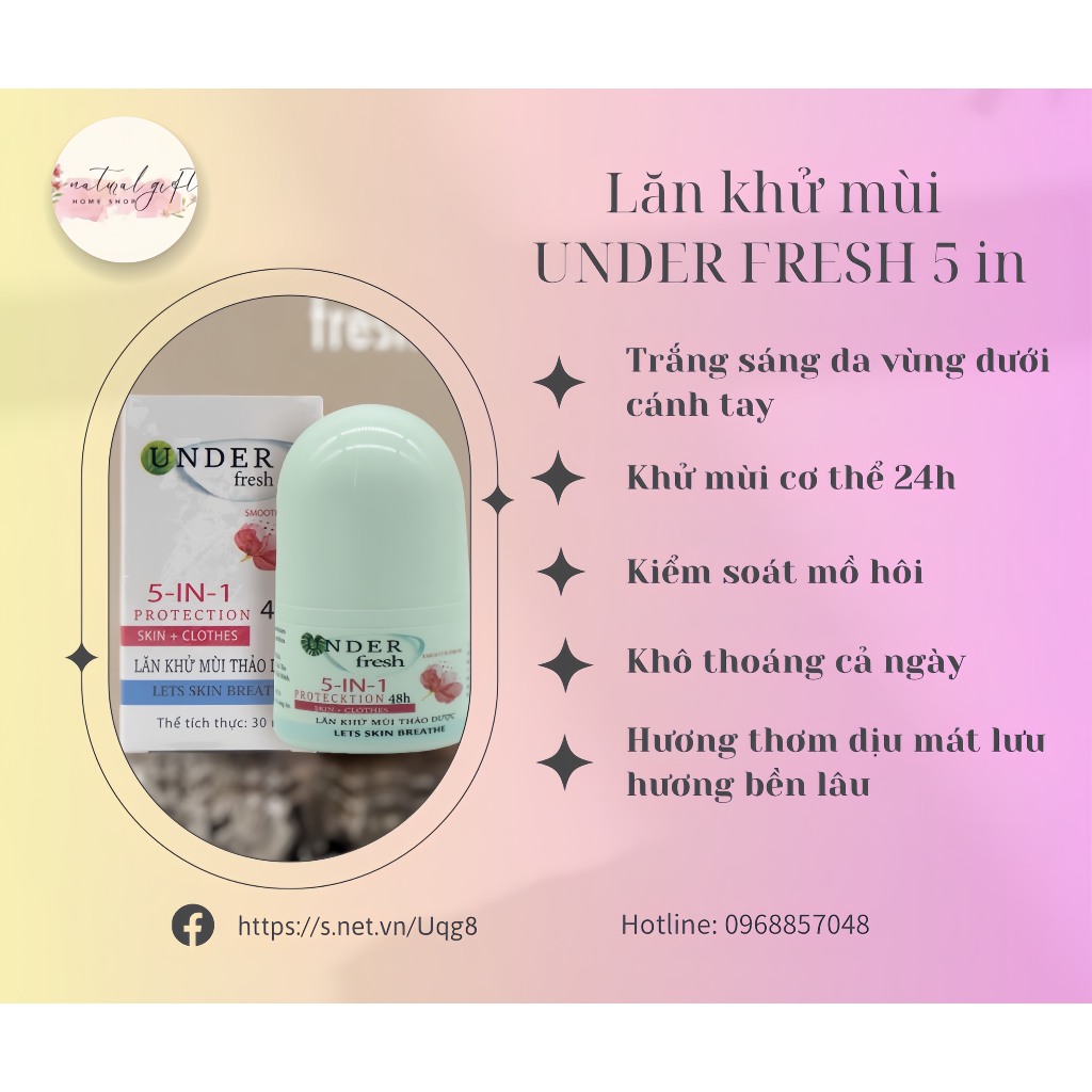 Lăn Khử Mùi UNDER FRESH 5 in 1