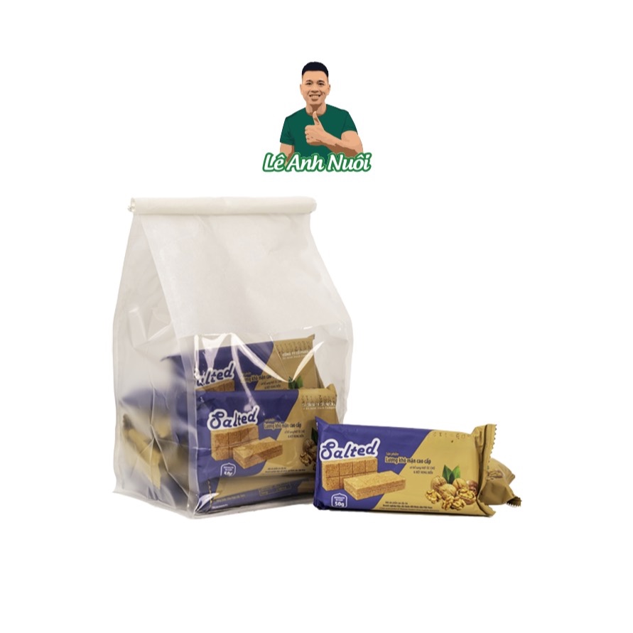 Lương khô Quân Đội- Lương khô mặn cao cấp Salted bịch 500g (10 gói)