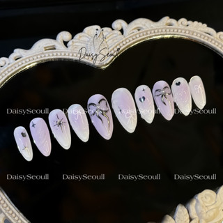 Nail box thiết kế màu tím thạch vẽ nơ