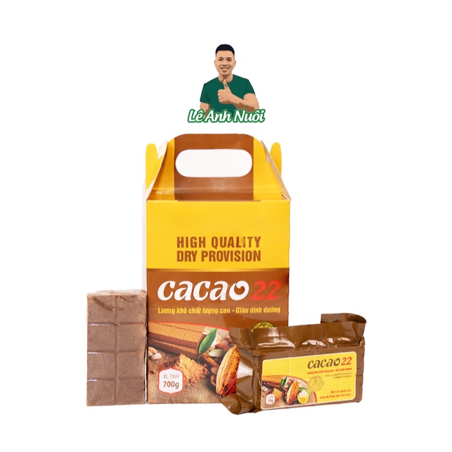 Lương khô Quân Đội- Lương khô Cacao hộp 700g (10 gói nhỏ)