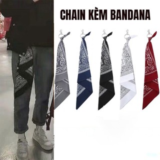 Khăn vuông bandana thời trang kèm khuyên theo lựa chọn (Song An Eco)