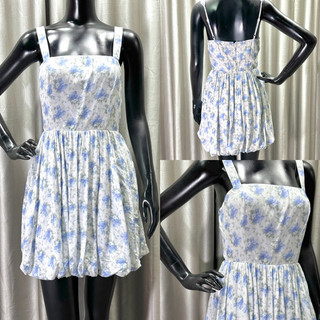 ĐẦM HOA XANH DÁNG BÍ XUẤT DƯ TAG 59$ (ngoài xinh hơn ảnh chụp)