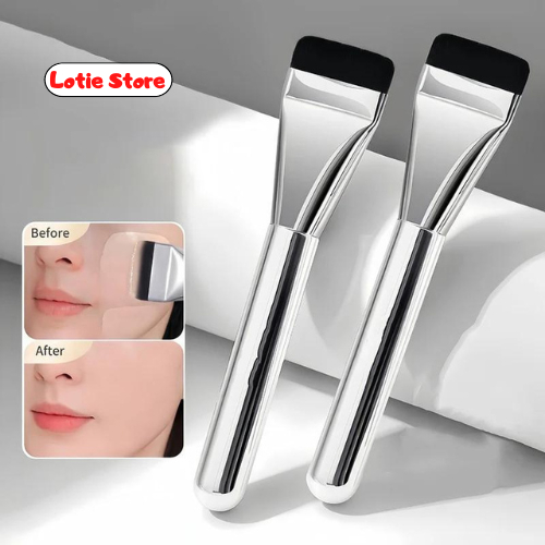Cọ Tán Nền Trang Điểm Đánh Phấn Tán Nền Màu Bạc Hình Vuông Chuyên Dụng Che Khuyết Điểm Tán Kem Nền