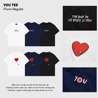 Áo thun - you | lazee studioo | trắng - xanh dương đậm - đen | form regular