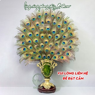 Bình 55 lông công phong thủy mắt to, mã bình BXL (Không cắm)