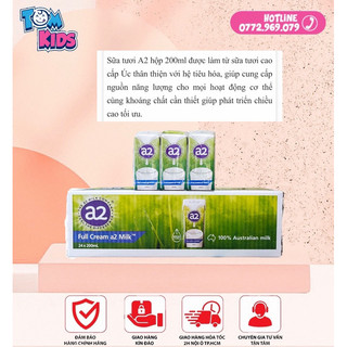 (HÀNG ÚC )Sữa Bò Tươi A2 Nguyên Thùng 24 Hộp 200ml (9/2024)
