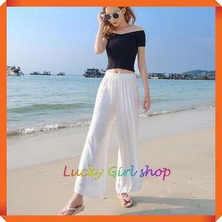 [BIG SIZE ĐẾN 90KG] Quần Dài Ống Rộng Nam Nữ Xô Cotton Mỏng Mát Đi Biển Đi Phượt Chống Nắng Chống Muỗi Đốt - Âu Mỹ Hàn