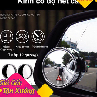 CẶP GƯƠNG (2 CHIẾC) CẦU LỒI 360 ĐỘ CÓ VIỀN CAO CẤP, ĐỘ NÉT CAO/ GƯƠNG CHIẾU HẬU Ô TÔ